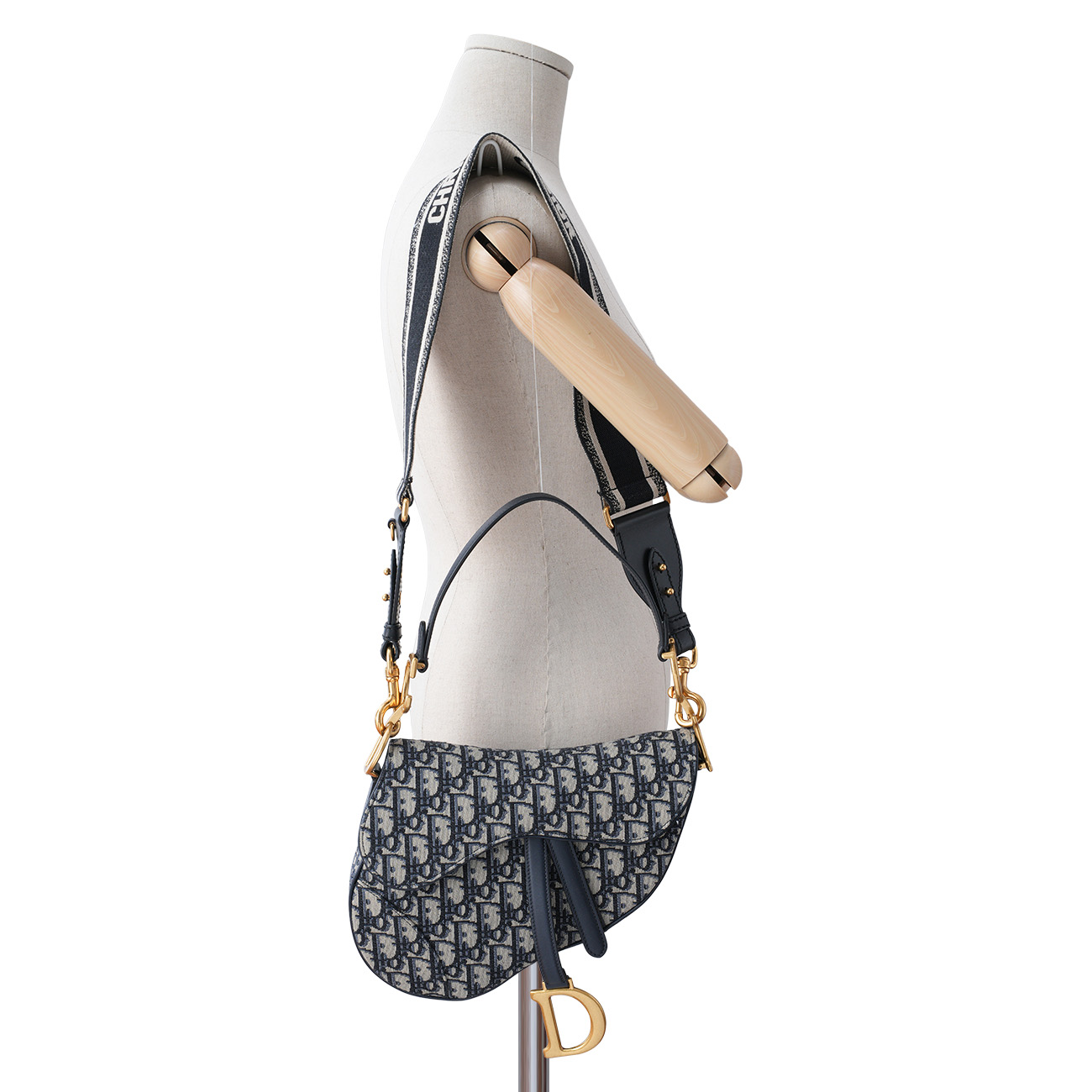 CHRISTIAN DIOR(USED)크리스찬디올 오블리크 새들백 미듐 & 스트랩